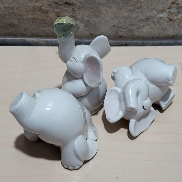 Fitz and Floyd Japan Tumbling Elephants Figurines 1980 Set of 5 - Picture 9 of 11